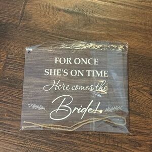 Elegant Brown Bridal Sign NIP